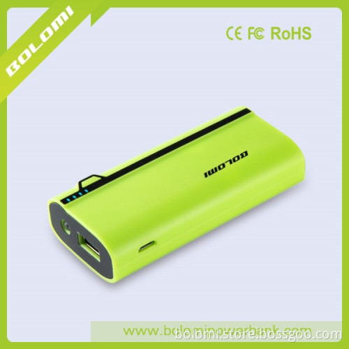 wholesale! mini single usb power bank Pocket charging treasure,Slim power bank 5200mAh with LED flashlight.